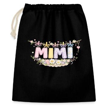 Mimi Flowers and Pastel | Sweetheart Granny Gift - Gift Bag 40 x 50 cm - black - Front