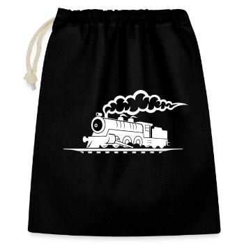 Railroad Drawing - Gift Bag 40 x 50 cm - black - Front