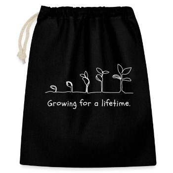 Growing Plant Growth Motif - Gift Bag 40 x 50 cm - black - Front