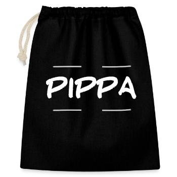 Pippa name - Gift Bag 40 x 50 cm - black - Front