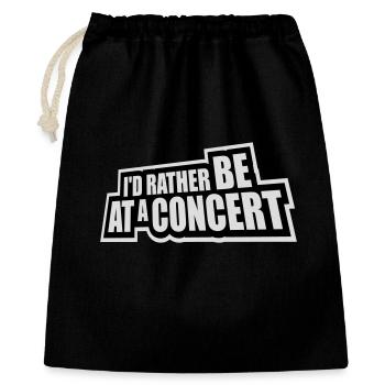 Je préférerais être à un concert Lustig Musik Konzert - Sac cadeau 40 x 50 cm - noir - Devant