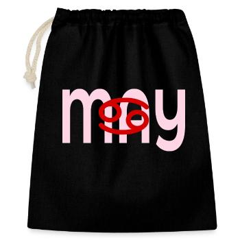 Birthday May - Zodiac Sign Cancer - Gift Bag 40 x 50 cm - black - Front