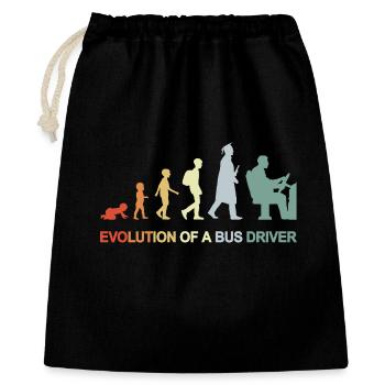 Évolution du bébé au chauffeur de bus - Sac cadeau 40 x 50 cm - noir - Devant