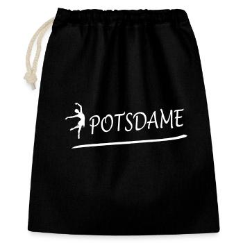 POTSDAME - Geschenkbeutel aus Baumwolle (40 x 50 cm) - Schwarz - Vorne