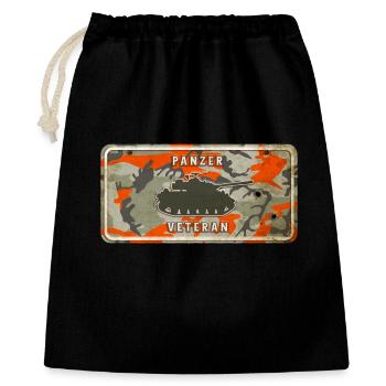 Panzer Veteran Vintage Design - Geschenkbeutel aus Baumwolle (40 x 50 cm) - Schwarz - Vorne