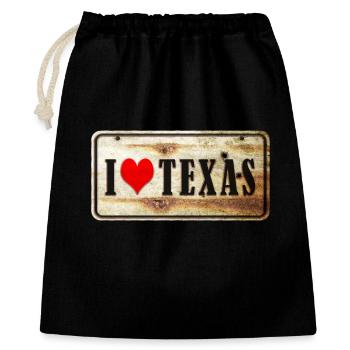 I love Texas - Gift Bag 40 x 50 cm - black - Front