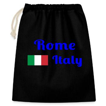 Rom, Italien - Stilvolle Drucke - Geschenkbeutel aus Baumwolle (40 x 50 cm) - Schwarz - Vorne