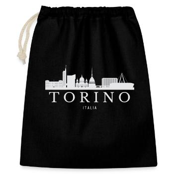 Skyline von Turin, Turin, Italien - Geschenkbeutel aus Baumwolle (40 x 50 cm) - Schwarz - Vorne