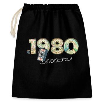 Vintage rétro – cassette – Cool Olds des années 1980 - Sac cadeau 40 x 50 cm - noir - Devant