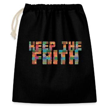 keep the faith - Gift Bag 40 x 50 cm - black - Front