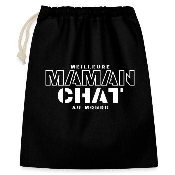 Meilleure Maman Chat Au Monde - Sac cadeau 40 x 50 cm - noir - Devant