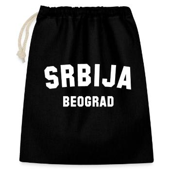 BEOGRAD Belgrad Serbien Serbia - Geschenkbeutel aus Baumwolle (40 x 50 cm) - Schwarz - Vorne