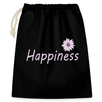 Bonheur - Sac cadeau 40 x 50 cm - noir - Devant