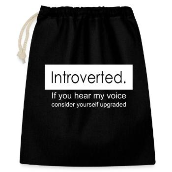 introvert - Gift Bag 40 x 50 cm - black - Front