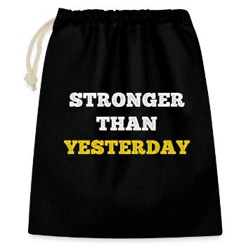 Gym Motivation - Geschenkbeutel aus Baumwolle (40 x 50 cm) - Schwarz - Vorne