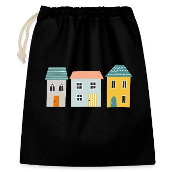 Houses - Gift Bag 40 x 50 cm - black - Front