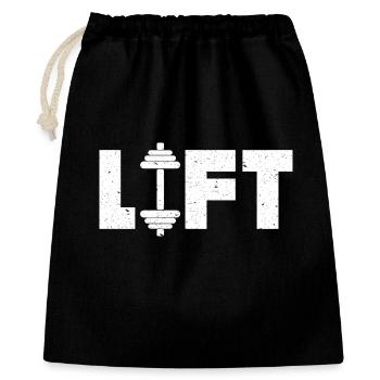 Lift Deadlifting Weightlifting Weightlift Weight - Geschenkbeutel aus Baumwolle (40 x 50 cm) - Schwarz - Vorne