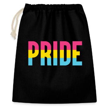Pride Month LGBT - Pansexueller Stolz - Geschenkbeutel aus Baumwolle (40 x 50 cm) - Schwarz - Vorne