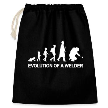 Evolution of a welder - Gift Bag 40 x 50 cm - black - Front