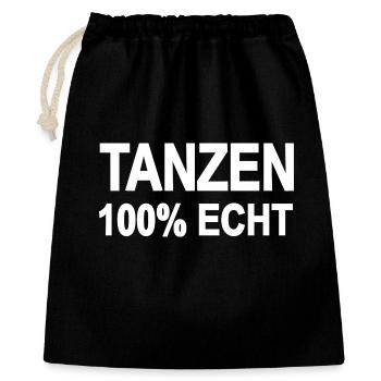 Tanzen - Geschenkbeutel aus Baumwolle (40 x 50 cm) - Schwarz - Vorne