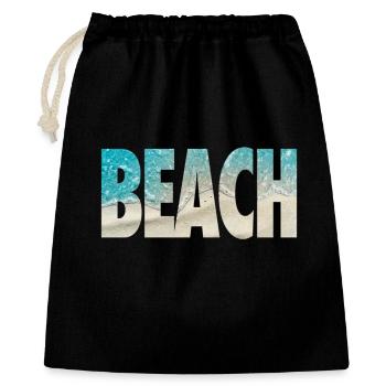 Tropical BEACH Ocean Text Vibe - Gift Bag 40 x 50 cm - black - Front