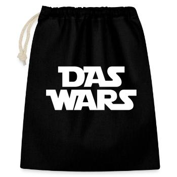 Das wars - Geschenkbeutel aus Baumwolle (40 x 50 cm) - Schwarz - Vorne
