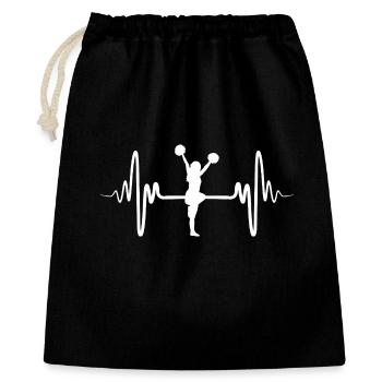 Drôle de pom-pom girl - Sac cadeau 40 x 50 cm - noir - Devant