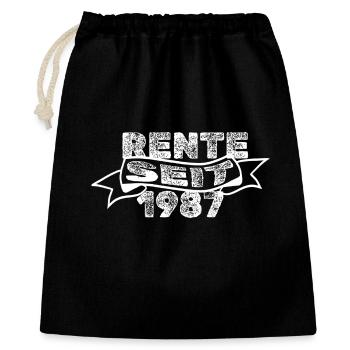1987 - Geschenkbeutel aus Baumwolle (40 x 50 cm) - Schwarz - Vorne