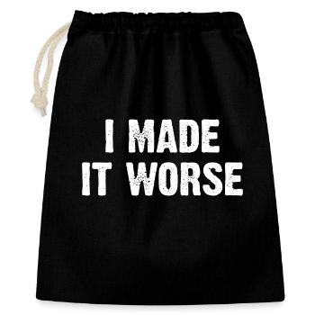 J’ai empiré les choses - Sac cadeau 40 x 50 cm - noir - Devant