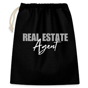 Real Estate Agent Realtor - Gift Bag 40 x 50 cm - black - Front