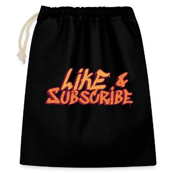 Like & Subscribe Graffiti Style - Gift Bag 40 x 50 cm - black - Front