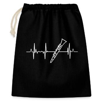 Clarinet heartbeat - Gift Bag 40 x 50 cm - black - Front