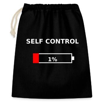 SELF CONTROL – 1% Battery Low - Gift Bag 40 x 50 cm - black - Front