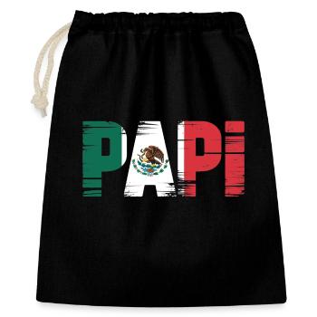 Drapeau Daddy Mexico – Père fier dans le style latino - Sac cadeau 40 x 50 cm - noir - Devant