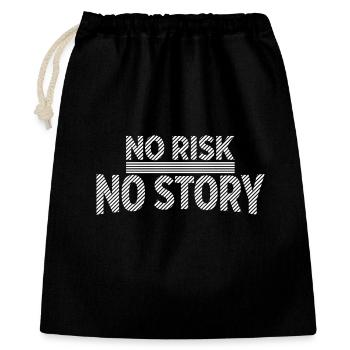 NO RISK NO STORY Adventure Statement - Gift Bag 40 x 50 cm - black - Front