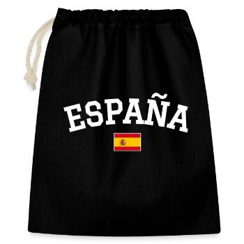 Spanien Flagge Design Weiss - Geschenkbeutel aus Baumwolle (40 x 50 cm) - Schwarz - Vorne