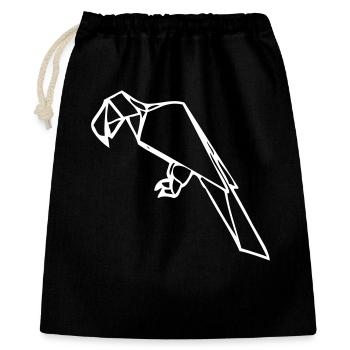 Ara | Perroquet | Origami - Sac cadeau 40 x 50 cm - noir - Devant