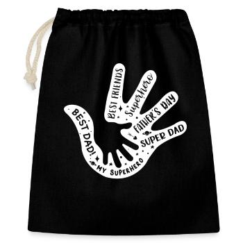 Main de la fête des pères - Sac cadeau 40 x 50 cm - noir - Devant