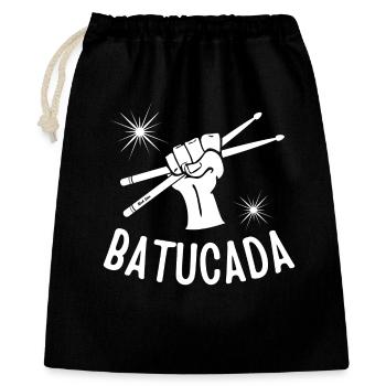 batucada, brésil, samba, rio - Sac cadeau 40 x 50 cm - noir - Devant