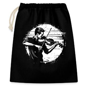 Croquis de violoniste - Sac cadeau 40 x 50 cm - noir - Devant