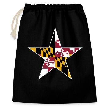 Conception d’étoile du drapeau du Maryland - Sac cadeau 40 x 50 cm - noir - Devant