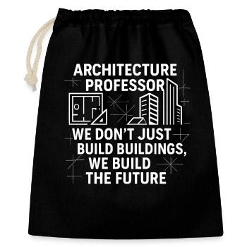 Professeur d’architecture - Sac cadeau 40 x 50 cm - noir - Devant