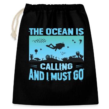 Funny diver design - Gift Bag 40 x 50 cm - black - Front