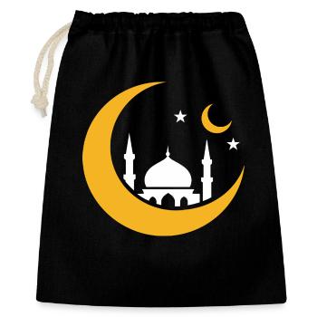Islam Crescent Moon Mosque Silhouette - Gift Bag 40 x 50 cm - black - Front