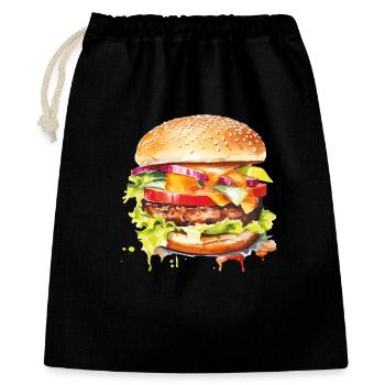 Hamburger Farbexplosion - Geschenkbeutel aus Baumwolle (40 x 50 cm) - Schwarz - Vorne