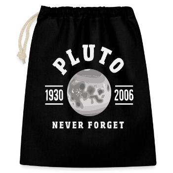 Pluto Vergiss Niemals 1930 2006 Planet - Geschenkbeutel aus Baumwolle (40 x 50 cm) - Schwarz - Vorne