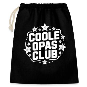 Coole OPAS Club Logo - Geschenkbeutel aus Baumwolle (40 x 50 cm) - Schwarz - Vorne