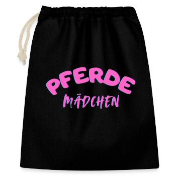Fille de cheval - Sac cadeau 40 x 50 cm - noir - Devant
