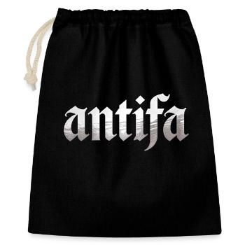Antifa - Antifascist Merch - Gift Bag 40 x 50 cm - black - Front