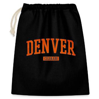 Imprimé universitaire vintage de Denver, Colorado - Sac cadeau 40 x 50 cm - noir - Devant